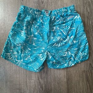 Columbia Teal and White Patterned Shorts